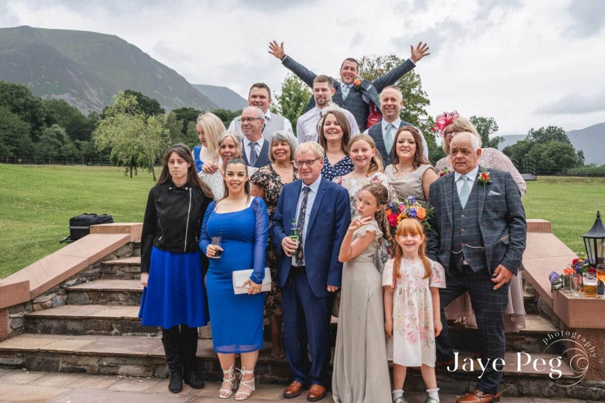 a photo of wedding guests